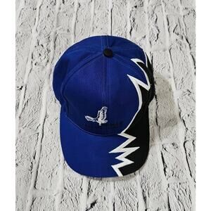 Vintage Kati Hat Strapback Blue Black Sharktooth Cap Eagle Engine 90s ONE SIZE